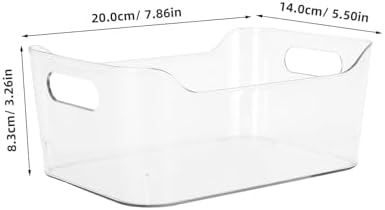 6pcs Plastic Storage Bin Pet for Kitchen Cabinets and Fridge