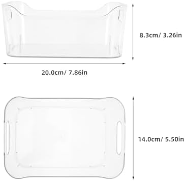 NUOBESTY 6 Pack Clear Plastic Storage Bins, Pantry Organizers and Storage with Built-in Handles, Clear Organizer Containers for Kitchen, Freezer, Cabinet, Bathroom and Under Sink