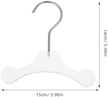 Beaupretty Wear-Resistant Portable Pet Clothing Hanger Made of Stainless Steel and Acrylic Household Small Hanger with Silver Round Hook for Courtyards and Traveling Convenient Apparel