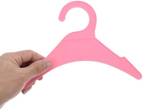 10pcs Small Pet Clothes Hangers Plastic Drying Racks for Dog and Cat Apparel Puppy Costume Organizer for Closet Storage