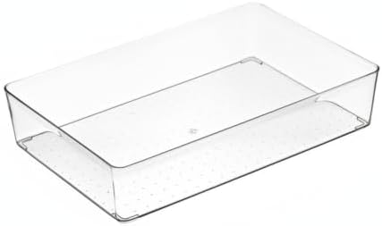 3.78 x 3.78 x 2.44 Inch Transparent PET Partition Storage Box, Drawer Organizer Bin for Office Supplies and Small Items