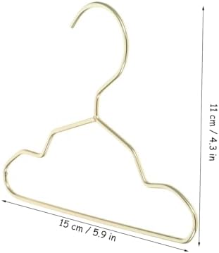 10Pcs Mini Metal Dog and Cat Clothes Hangers Portable PET Hangers for Dog Apparel Elegant Gold PET Clothing Rack Space Saving Design