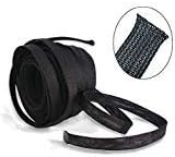 PET Expandable Braided Cable Sleeve Black 1 Inch x 100 FT