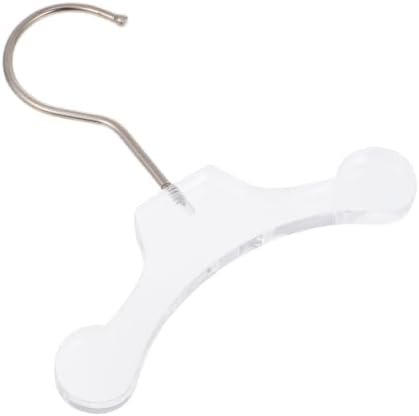 Beaupretty Wear-Resistant Portable Pet Clothing Hanger Made of Stainless Steel and Acrylic Household Small Hanger with Silver Round Hook for Courtyards and Traveling Convenient Apparel