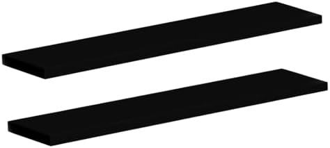 Medicine Cabinet Replacement Shelves Suitable for Bathroom Living Room Kitchen Wall Mounted and Hanging Medicine Cabinet - (Black) (Black, 13.75" - 2 Pack)