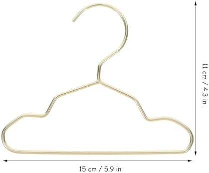 Alipis 10pcs Metal Dog Clothes Hangers Small Pet Hangers Lightweight Golden Mini for Pet Clothes Easy to Carry Portable Clothing Rack Gift for Owners