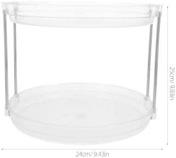 Tier Pet Turntable Spice Rack Organizer 360 Rotation | Lazy Susan Style Tray, Multipurpose Storage for Medicine Cabinets and Refrigerators, Easy to Clean