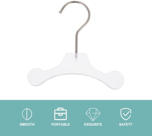 Beaupretty Wear-Resistant Portable Pet Clothing Hanger Made of Stainless Steel and Acrylic Household Small Hanger with Silver Round Hook for Courtyards and Traveling Convenient Apparel