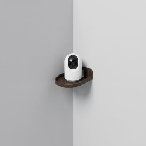 2pcs Portable Plastic Wall Mount for Security Camera and Pet Recording Devices, Repositionable Small Floating Shelf Ledge Holder for Indoor Camera Placement and Office Use