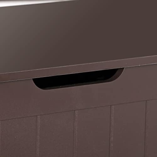 30 Inch Wooden Storage Chest, Storage Trunk w/2 Safety Hinges,Storage Bench,Modern Lift Top Chest Box Organizer for Entryway,Living Room, Bedroom,Brown
