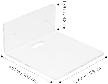 Cabilock 4pcs Transparent Acrylic Wall-Mounted Camera Rack Secure Floating Shelf for Router Monitor Versatile Storage for Living Room Nursery