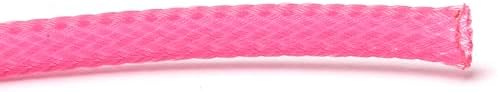 Jutagoss PET Expandable Braided Cable Sleeve, 1.64ft - 3/16 inch Pink Cable Management Sleeve, Wire Loom Tube Cord Protector for USB Cable, Power Cord, Audio Video and More, 1Pc
