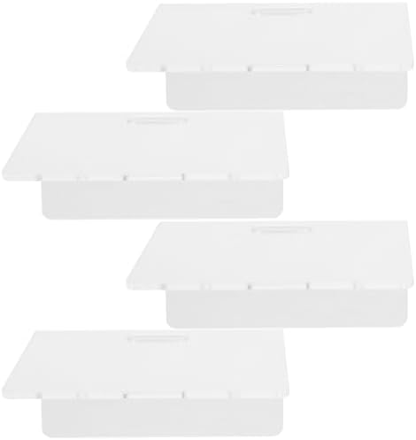 Cabilock 4pcs Transparent Acrylic Wall-Mounted Camera Rack Secure Floating Shelf for Router Monitor Versatile Storage for Living Room Nursery