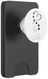 Dog Cat Paws with Heart PopSockets PopWallet for MagSafe
