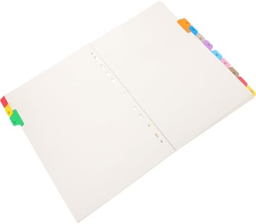 Uonlytech 12 Sheets Binder Dividers Tabs with Pet Paper Notebook Separators for Loose-Leaf Notebooks Household and Office Organizers Quick Reference Index Labels