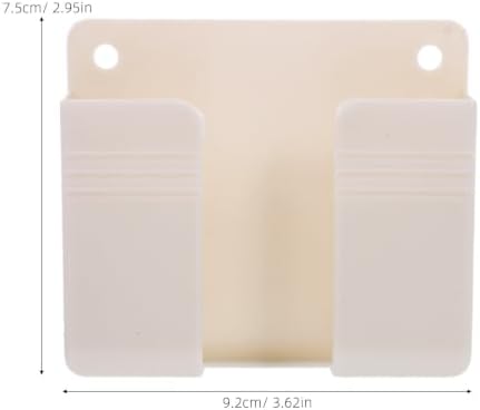 20pcs White Wall Mounted Phone Charging Bracket Self Adhesive Plastic | Charging Hole, No Drill Setup, Office Wall Use, Space Saving Organization, Minimalist Modern Clean Style