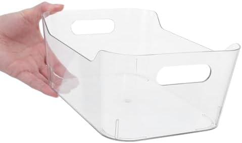 VOSAREA 6pcs Pet Storage Bin 9.84 Inch Household Organizer Box | Pull out Handles, Resist Extreme Temperatures, Space-saving Build, for Pantry Supplies and Food in Drawers or Sink