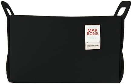 Collapsible Felt BLACK Storage Bin Large 14.6"x9.4"x9.4" – Foldable Basket with Handles for Closet, Laundry Room Organization, Toy Storage, Decorative Storage Bins for Shelves, Nursery Storage