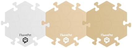 FluentPet HexTiles - Beiges 3-Pack,Talking Dog and Cat Button Mats,Can Hold Up to 6 Buttons,Soft, Durable, and Non-Slip-Gift for Pet Lovers,Buttons Sold Separately