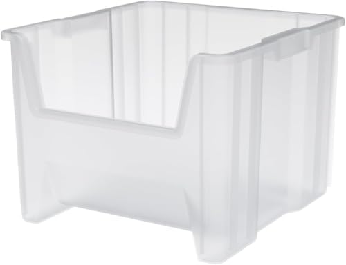 Akro-Mils Stak-N-Store Stackable Storage Bins, 17.5"x16.5"x12.5", Clear 2Pk