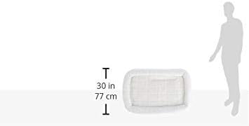 MidWest Homes for Pets QuietTime Dog Bed - White Fleece Bolster, Ultra-Soft and Machine Washable, Fits 36-Inch Crates and Carriers, for Medium to Large Breed Dogs