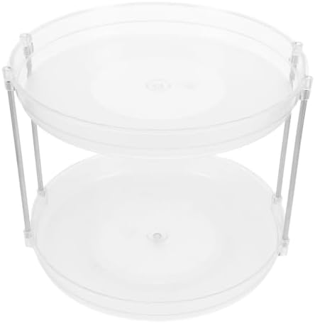 Tier Pet Turntable Spice Rack Organizer 360 Rotation | Lazy Susan Style Tray, Multipurpose Storage for Medicine Cabinets and Refrigerators, Easy to Clean