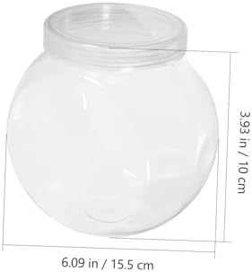 SOLUSTRE 3pcs Clear Candy Jar Transparent Snack Holder for Cookies Fruits Treats Reusable Jars with Lids for Holiday Decoration present Storage
