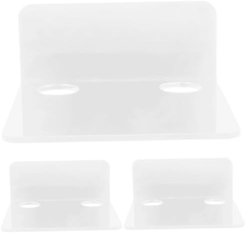 3Pcs Monitor Bracket Wall Mount Shelf Security Holder with Cable Management Floating Design for Routers Space Saving for Home Use