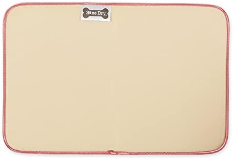 Bone Dry Machine Washable, Ultra Absorbent Pet Mat, 12x18, Rose Trellis Print