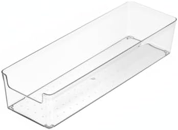 3.78 x 3.78 x 2.44 Inch Transparent PET Partition Storage Box, Drawer Organizer Bin for Office Supplies and Small Items