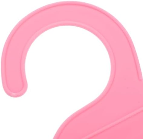 10pcs Small Plastic Pet Hangers for Dog and Cat Clothes, Sturdy Puppy Apparel Hanger Set, ’ Closet Organizer for Small Pets, Bright Pink