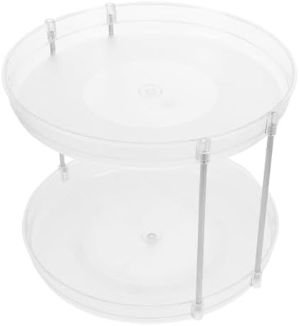 Tier Rotating Spice Rack Organizer for Countertop Storage | Pet Construction, 360 Degree Smooth Rotation, Multipurpose Use, Easy Cleaning, Makeup Storage