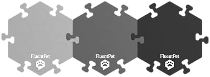 FluentPet HexTiles - Grays 3-Pack,Accessory Dog and Cat Button Learning Kits,Can Hold Up to 6 Buttons,Soft, Durable, and Non-Slip-Gift for Pet Lovers,Comes in 12 Colors