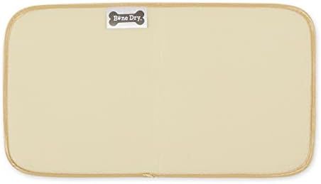 Bone Dry Machine Washable, Ultra Absorbent Pet Mat, 10x18, Taupe Trellis Print