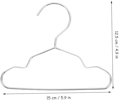 10Pcs PET Clothes Hangers for Small Garments, Steel Silver | Space Saving Design, Universal Fit for PET Clothing Storage, Sleek Finish for Homes and Closet Organization