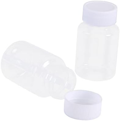 30pcs Pet Container Bottles Screw Lid Storage for Pills Tablets Vitamins and Medicine for Home Use and Travel