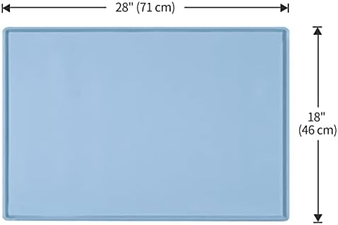 Silicone Dog Food Mat Waterproof Pet Feeding Tray for Medium and Large Dogs