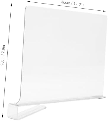Luqeeg Closet Shelf Divider, Quick Installation and Easy Removal Portable PET Transparent Closet Shelf Separator for Wardrobe Cabinet Book Shelves Item Rack Organization