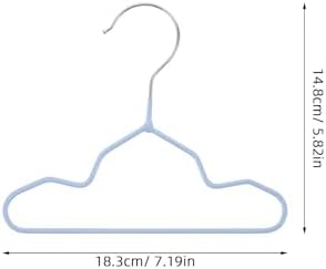 ULTECHNOVO 20pcs Anti-Slip Pet Clothes Rack Hanger for Small Puppy and Kitten, Metal and Plastic-Dipped Space-Saving Dog and Cat Apparel Organizer, Elegant Clothing Holder
