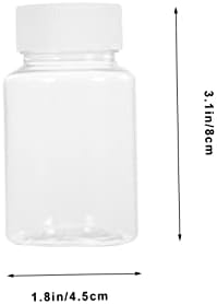 COLLBATH 12Pcs Pet Pill Container Bottles for Medicine Storage Refillable Tablet Dispenser Transparent Storage Bottles with White Caps