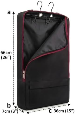 Hanging Bridle Bag, Horse Tack Storage with Hooks, Black Red | Hanging bridle bag, horse tack carry case, halter storage organizer, barn equipment container, equestrian travel pack