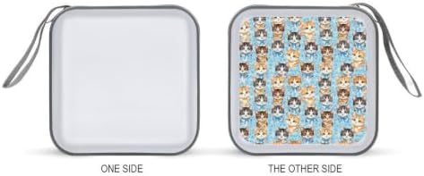 DVD Storage Disc Wallet Kitten Cats DVD Holder Protective Binder | CD Organizer with Portable Carry Handle, Hard Shell Plastic, 40 Capacity, Kitten Cats