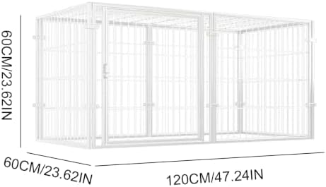48 Inch Puppy Playpen Easy Assemble Dogs Cage Kennels (Black) (White) | 48 Inch Heavy Duty Wire Puppy Playpen; Foldable Design; Top Cover; Easy Assembly