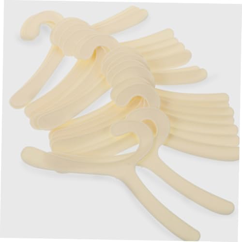 Milisten 12Pcs Mini PET Clothes Hangers 19cm Adjustable Dog and Cat Apparel Drying Rack Non-Slip Plastic Hangers for Organizing Small PET Clothing