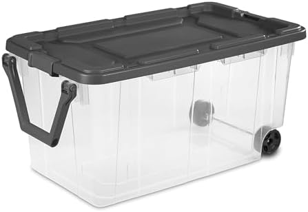 Sterilite Modular Stacker Box with Latching Lid, 160 Quart, 4-Pack | Clear Plastic Storage Bins - Stackable Organizing Container Boxes for Closet, Bathroom, and Office