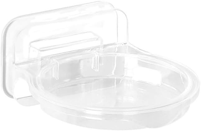 Wall Mount Bracket for Security Camera and Router, Punch-Free Plastic Shelf, White Floating Holder for Baby Monitor, Home Office Organization(Transparent)