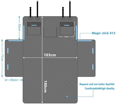 Pet Travel Mat for Hyundai Alcazar Creta, Dog Cargo Liner | Full Coverage Trunk Cover | Rear Cargo Protection | Waterproof | Storage Pockets | Side Flaps | Foldable Storage | Road Trip