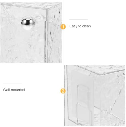 Wall Mounted Cotton Pad Holder Box Large Capacity for Bathroom