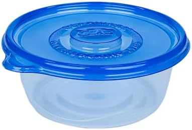 Glad GladWare Big Bowl Food Storage Containers, Large Round, 48 Oz, 3 Count | Lock-tight seal for soups, salads, and meal prep in a large round format; microwave and dishwasher safe