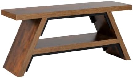 2-Tier Shoe Storage Bench, 40" Solid Wood Entryway Stool Storage | Narrow Shoes Racks for Entryway, Slim Minimalist Multi-Purpose Bench for Tight Spaces & Small Hallways